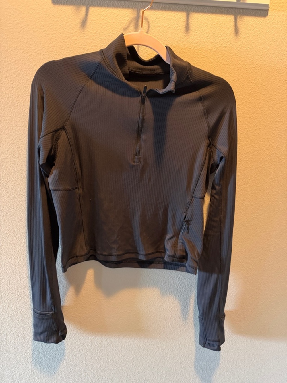 lululemon athletica it’s rulu Ribbed Half-Zip Long Sleeve M